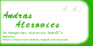 andras alexovics business card